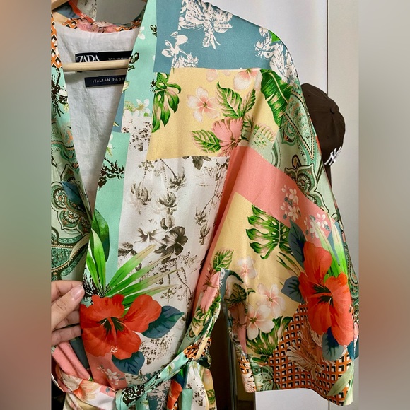 ZARA printed belted kimono *BLOGGER FAVE* - Picture 8 of 12